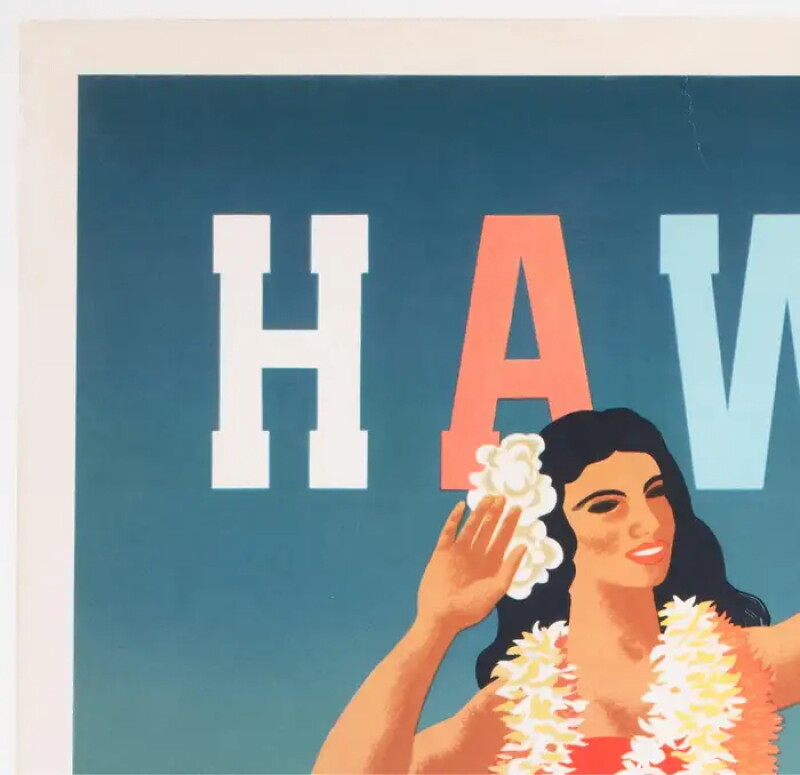 John Atherton Vintage Hawaii By Clipper Pan American Airline John Atherton Vintage Hawaii By Clipper Pan American Airline